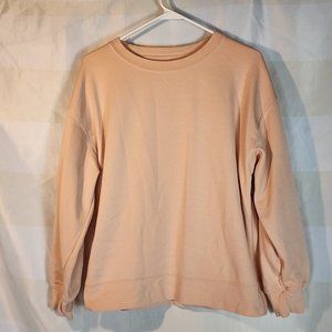 Fabletics Peach Alina Crewneck Loose Fit Drop Shoulders Sweatshirt Size L